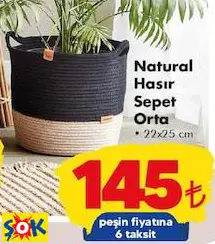 NATURAL HASIR SEPET ORTA